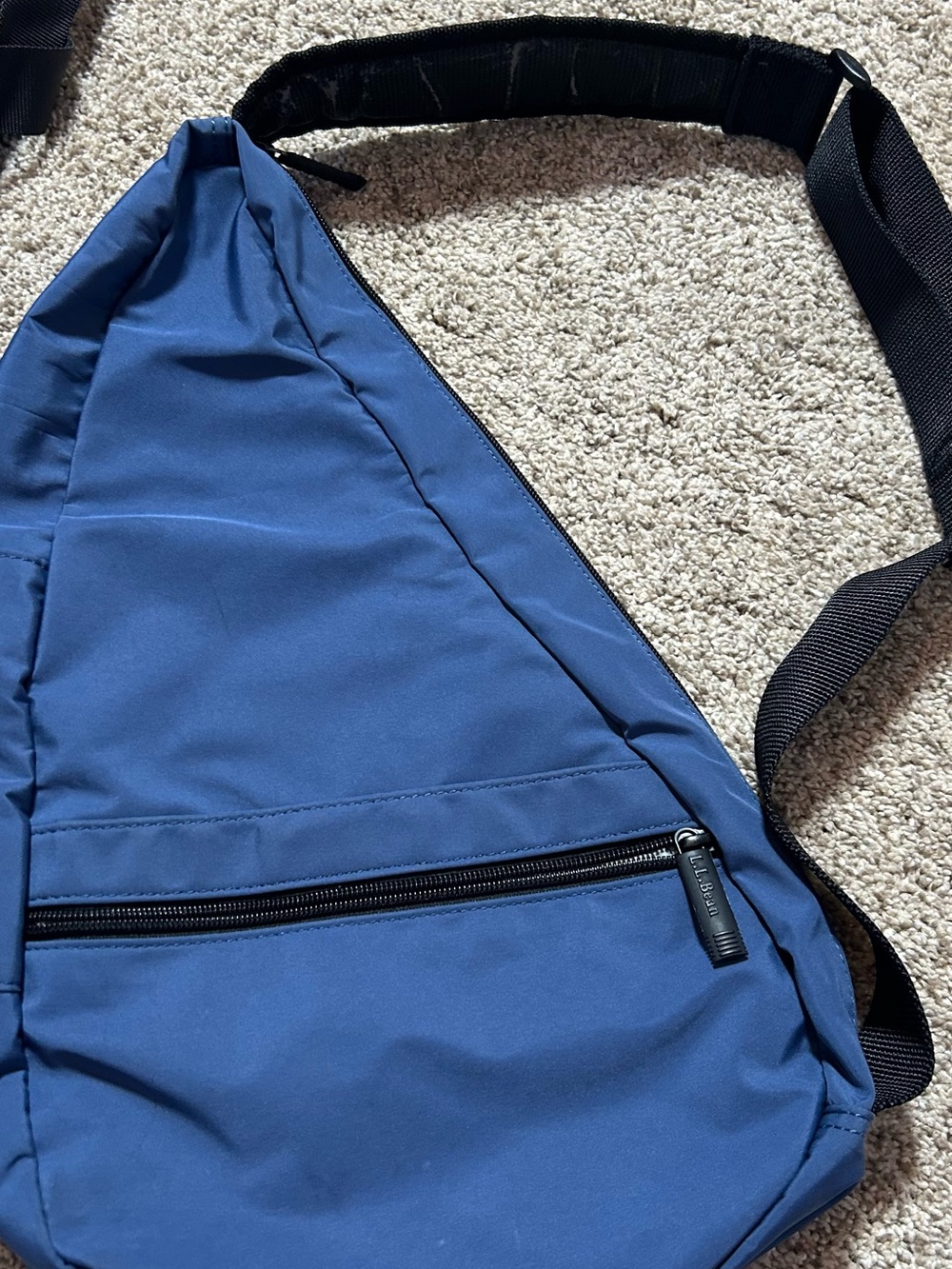 Vintage L.L. Bean x AmeriBag Healthy Back Bag - Blue Nylon Sling Backpack